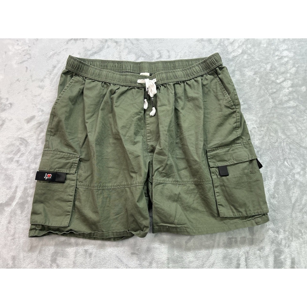 Mens Cargo Shorts 4XL Aptro Green Drawstring Casual Walking Beach Hiking W40-48